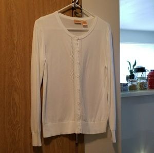 White sweater cardigan(small)